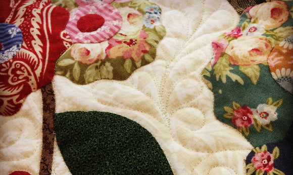 Quilting the Roses Quilt