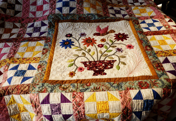 Choosing quilting designs and threads