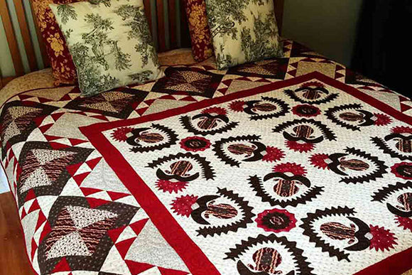 Tavern Reds Applique Block