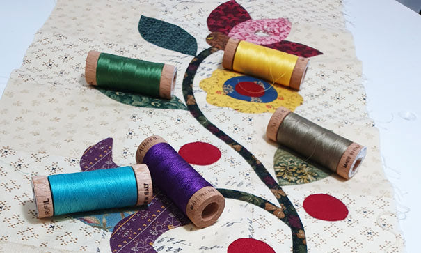 Thread choices for invisible machine applique