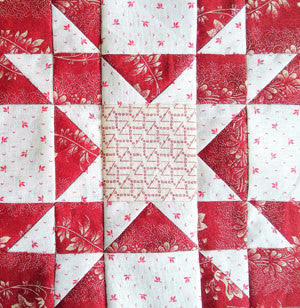 Simply Red Quilt Pattern BOM  Block Ten - Pine Valley Quilts