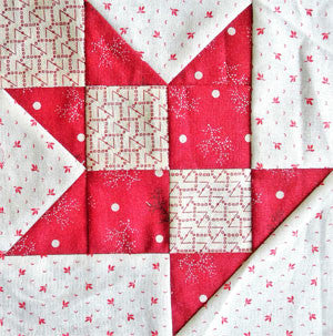 Simply Red Quilt Pattern BOM  Block Fourteen - Pine Valley Quilts