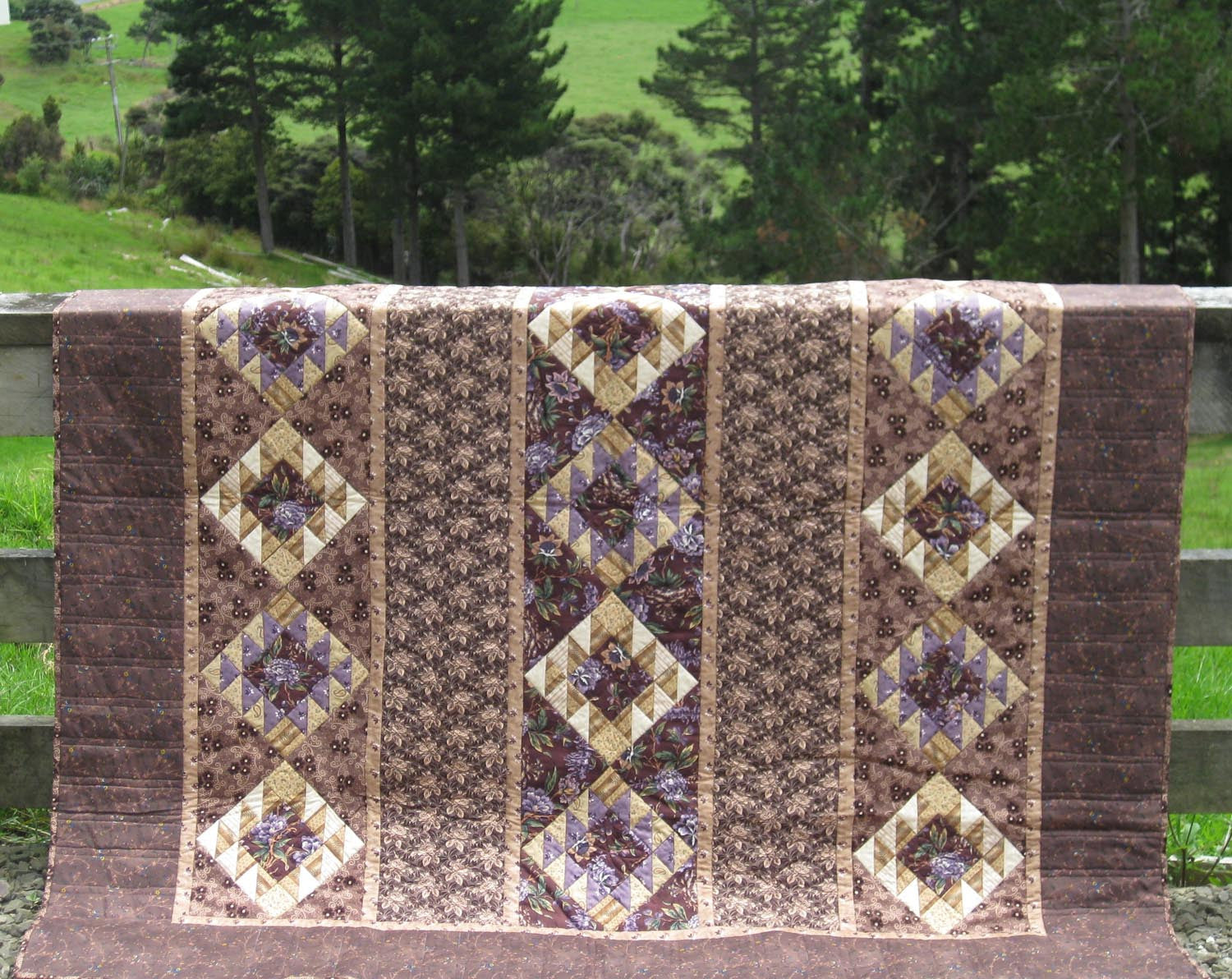 Chocolate and Lilac Quilt Pattern - Pine Valley Quilts