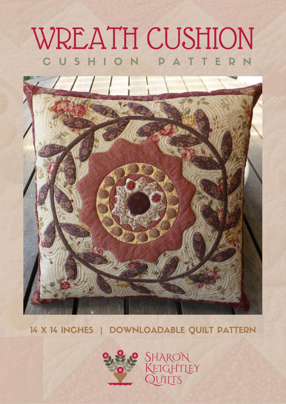 Wreath Cushion Pattern - Pine Valley Quilts