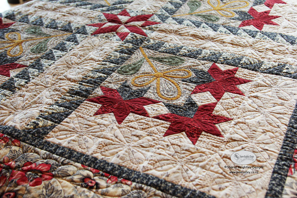 Peonies and Pinwheels Quilt Pattern - Pine Valley Quilts