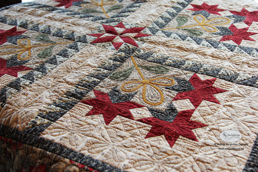 Peonies and Pinwheels Quilt Pattern - Pine Valley Quilts