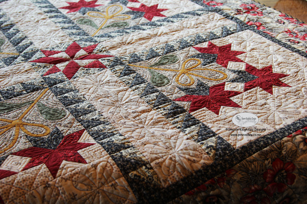 Peonies and Pinwheels Quilt Pattern - Pine Valley Quilts