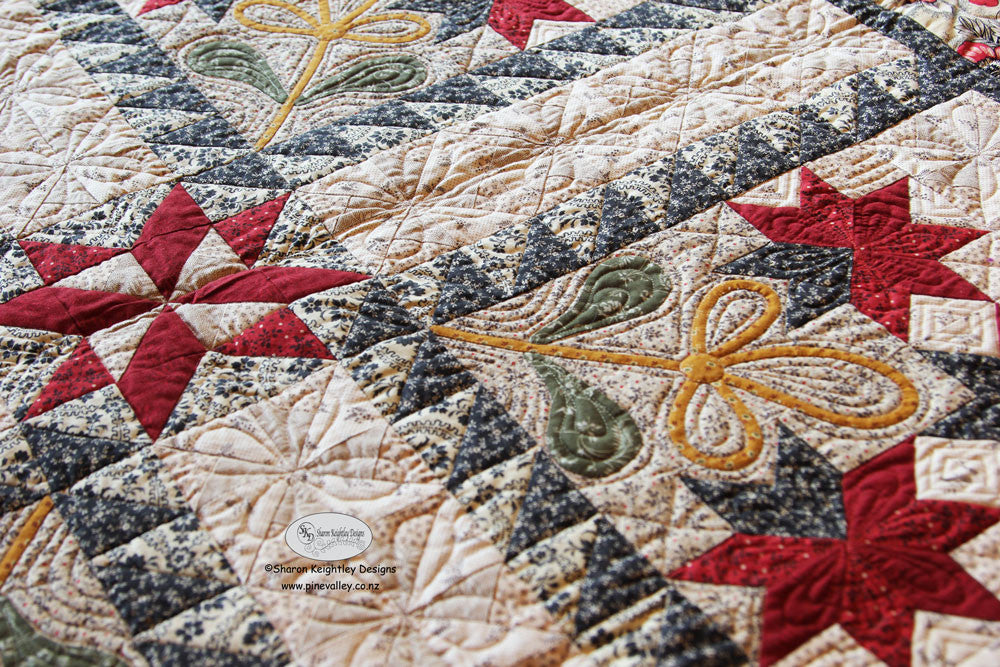 Peonies and Pinwheels Quilt Pattern - Pine Valley Quilts