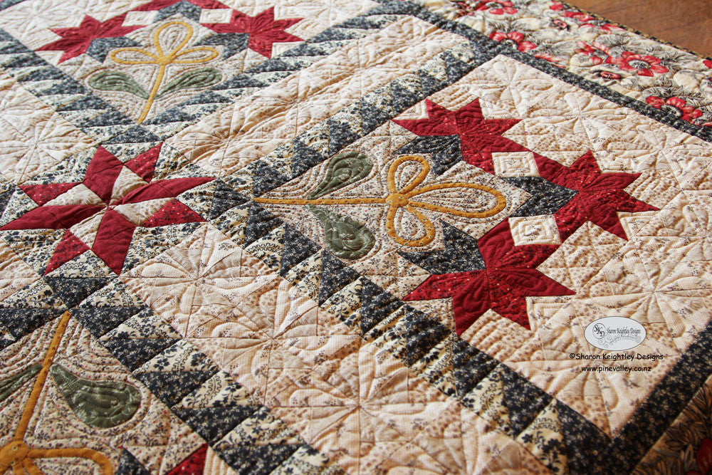 Peonies and Pinwheels Quilt Pattern - Pine Valley Quilts