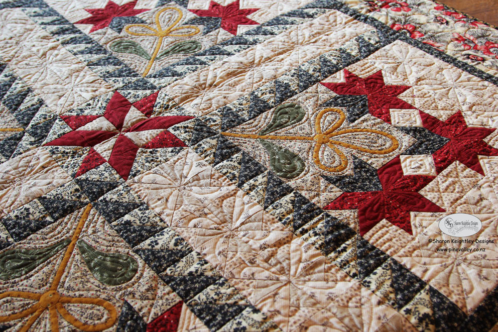 Peonies and Pinwheels Quilt Pattern - Pine Valley Quilts