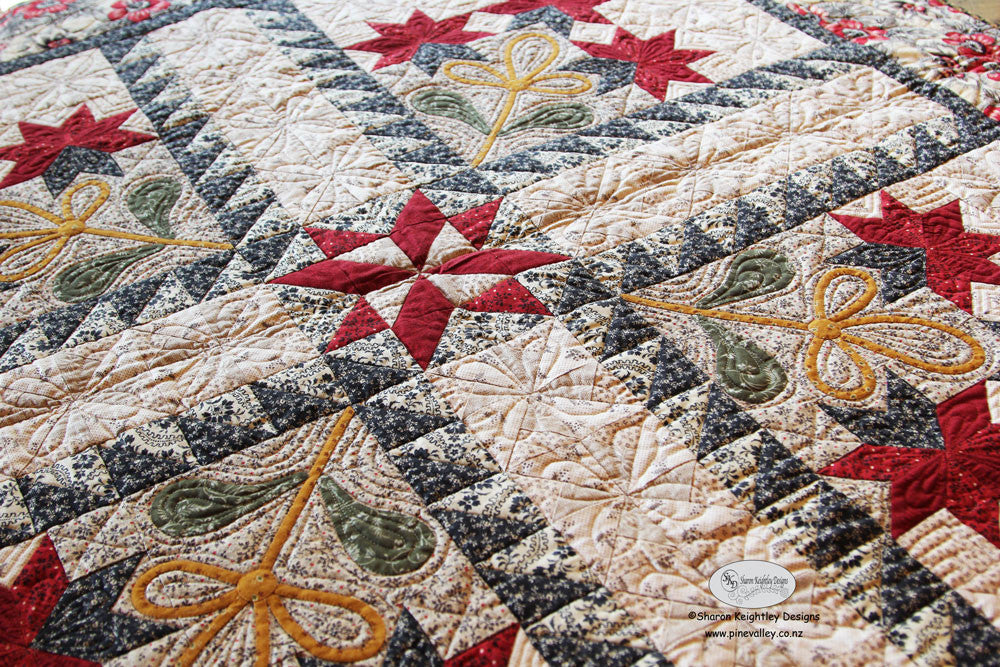 Peonies and Pinwheels Quilt Pattern - Pine Valley Quilts