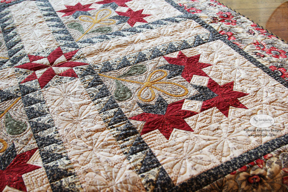 Peonies and Pinwheels Quilt Pattern - Pine Valley Quilts