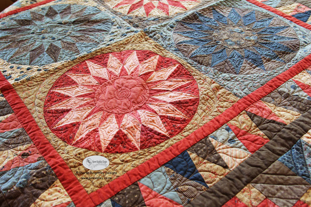 Everlasting Sunburst Quilt Pattern - Pine Valley Quilts