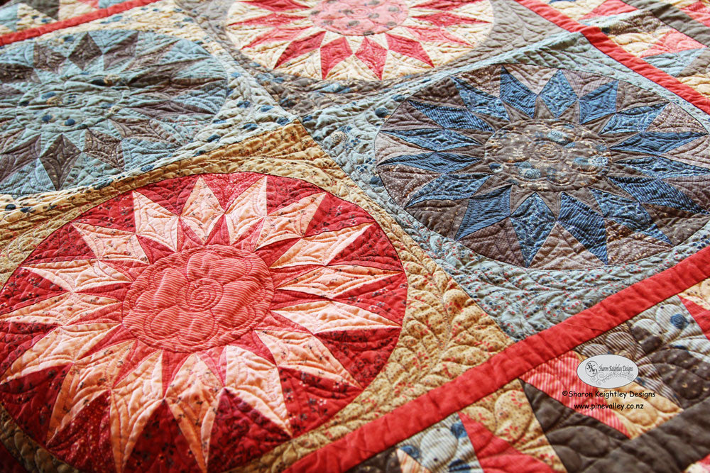 Everlasting Sunburst Quilt Pattern - Pine Valley Quilts