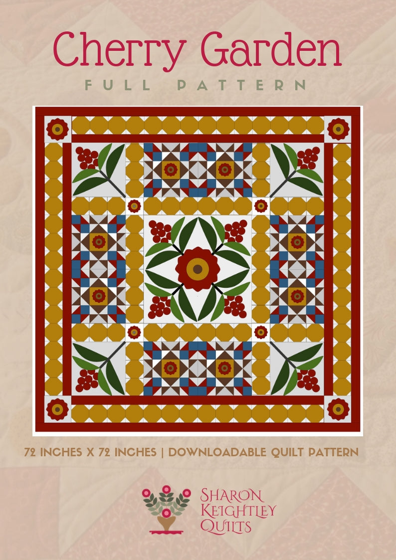 Cherry Garden Quilt Pattern - Pine Valley Quilts