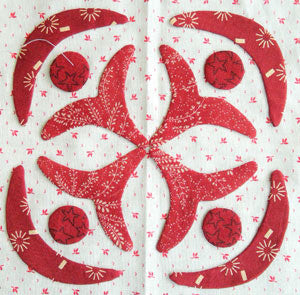 Simply Red Quilt Pattern BOM  Block Ten - Pine Valley Quilts