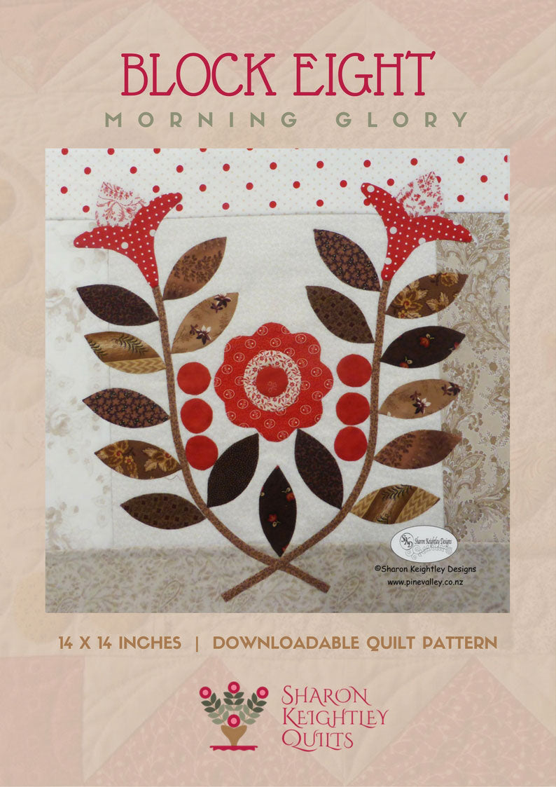 Winterwood Quilt Pattern BOM | Morning Glory | Block Eight - Pine Valley Quilts