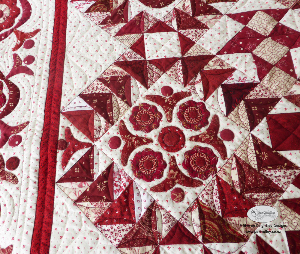 Simply Red Quilt BOM / Block Four - Pine Valley Quilts