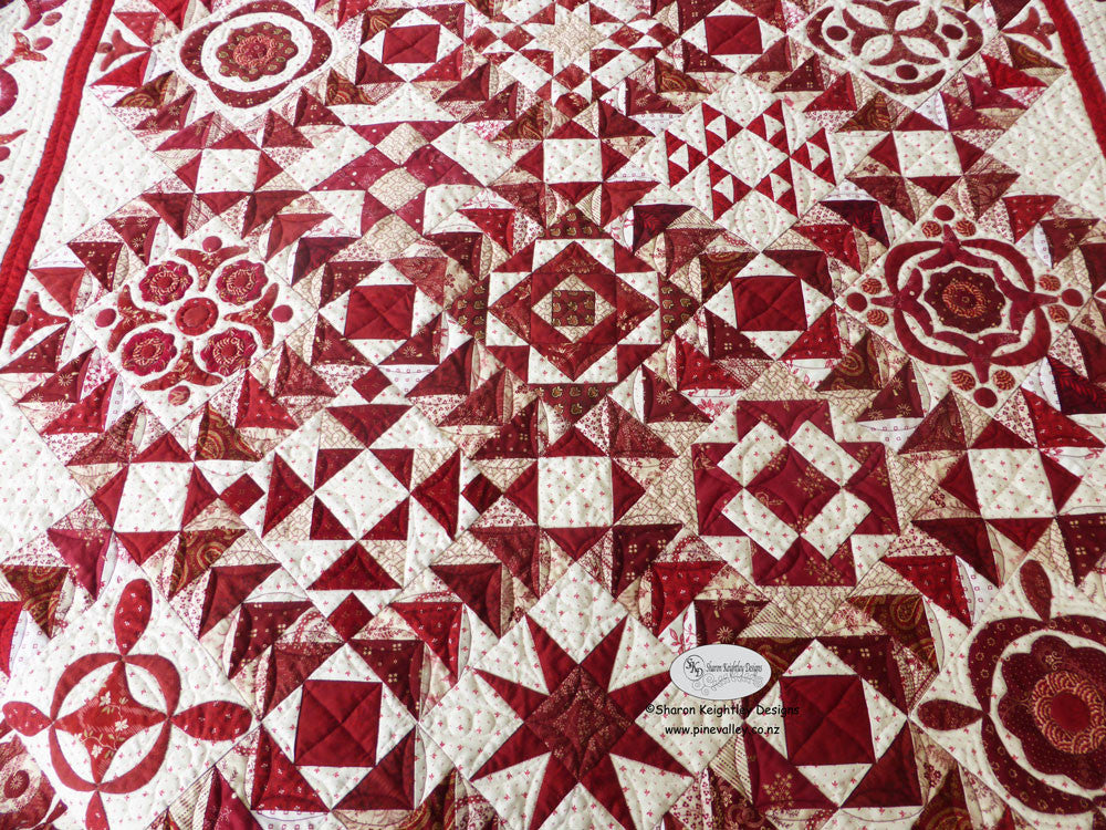 Simply Red Quilt BOM Block Eight - Pine Valley Quilts