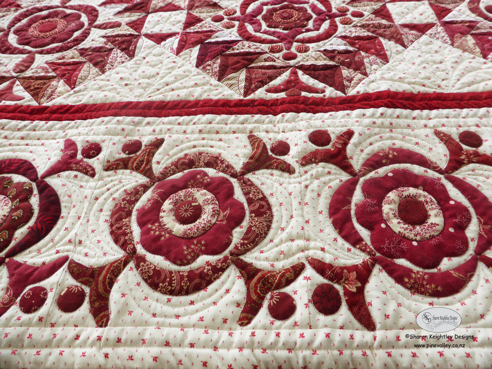 Simply Red Quilt Complete Pattern Set - Sharon Keightley Quilts