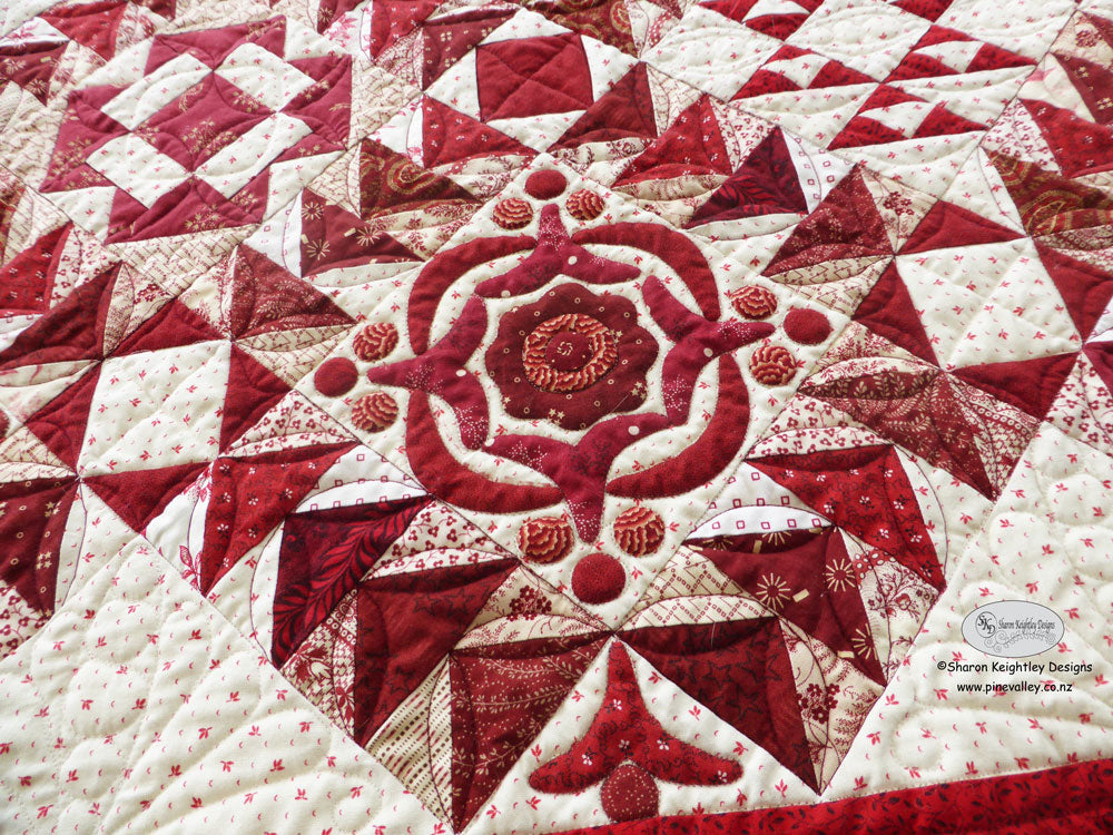 Simply Red Quilt Complete Pattern Set - Sharon Keightley Quilts