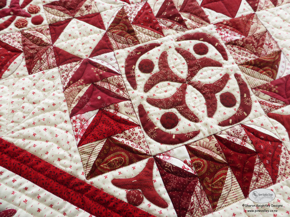 Simply Red Quilt Complete Pattern Set - Sharon Keightley Quilts