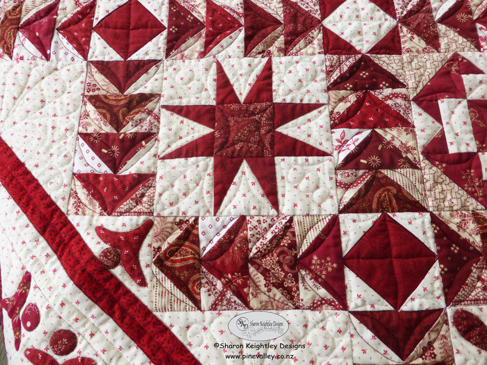 Simply Red Quilt Complete Pattern Set - Sharon Keightley Quilts