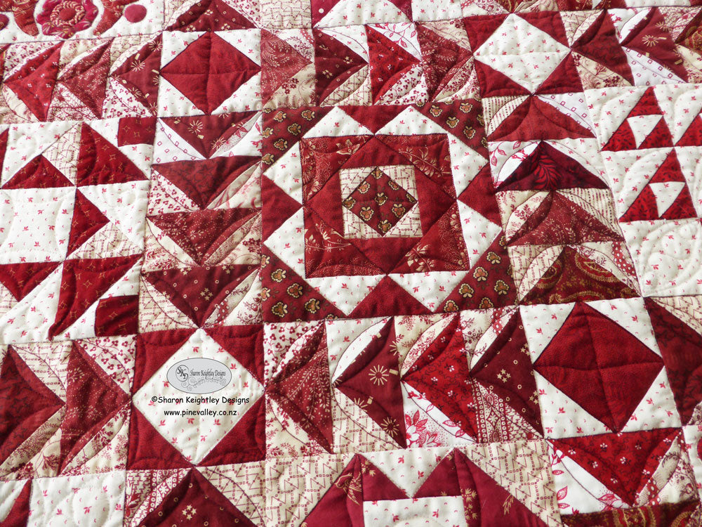 Simply Red Quilt Complete Pattern Set - Sharon Keightley Quilts