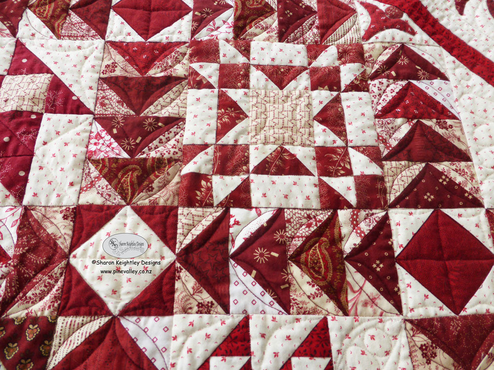 Simply Red Quilt BOM Block One - Pine Valley Quilts