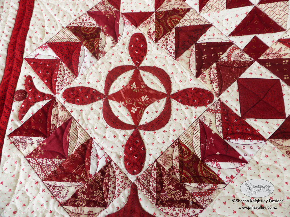 Simply Red Quilt BOM Block Two - Pine Valley Quilts