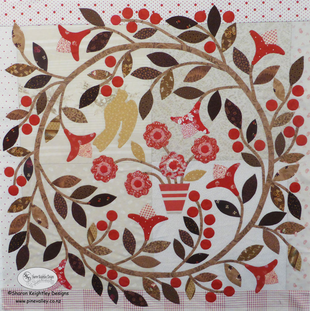 Winterwood Quilt Pattern BOM | Flower Cross | Block Nine - Pine Valley Quilts
