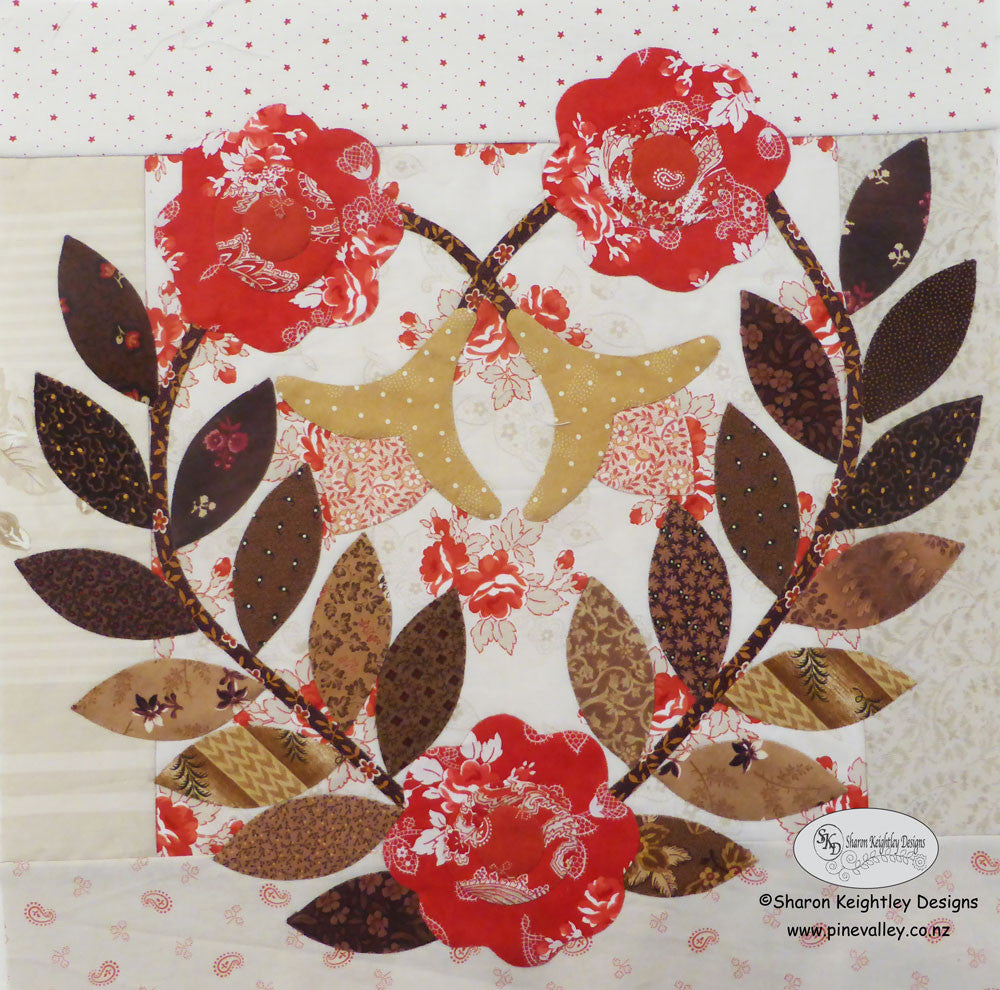 Winterwood Quilt Pattern BOM | Flower Cross | Block Nine - Pine Valley Quilts