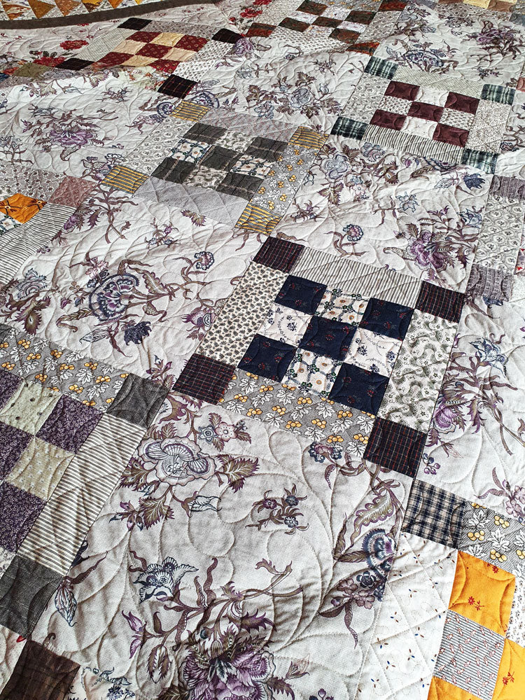 Vintage Enhanced Nine outlet Patch Quilt 86x77