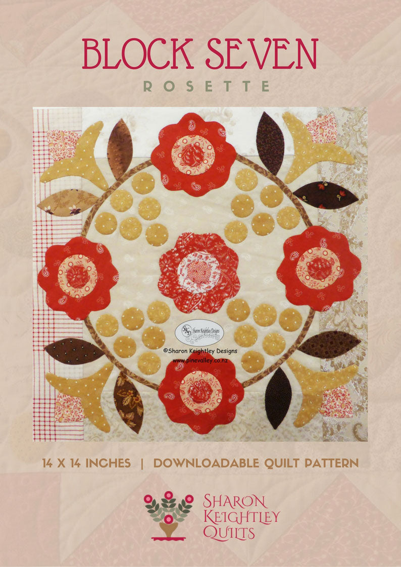 Winterwood Quilt Pattern BOM | Rosette | Block Seven - Pine Valley Quilts