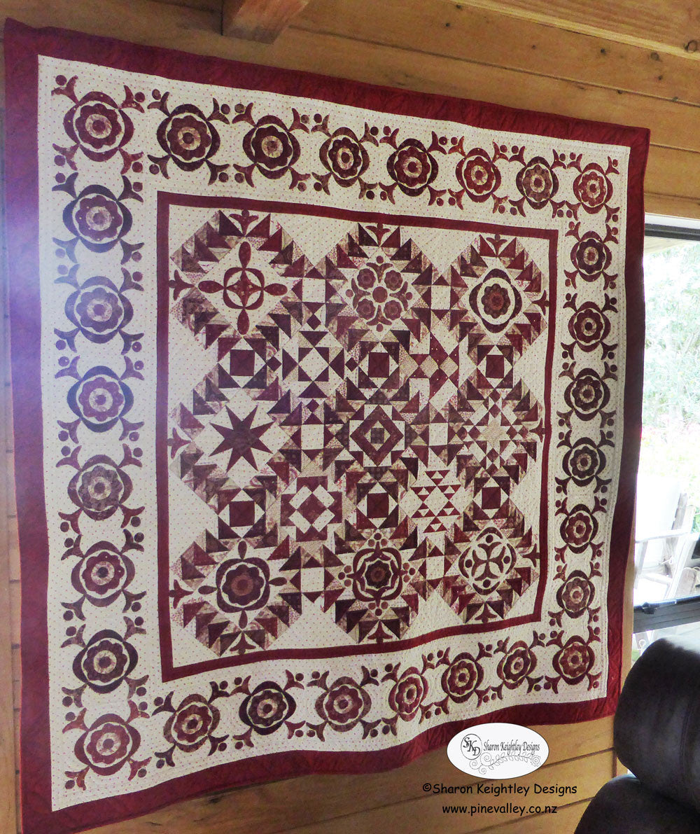 Simply Red Quilt Pattern BOM  Block Eleven - Pine Valley Quilts