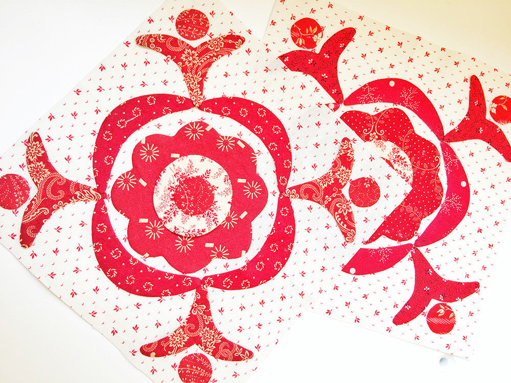 Simply Red Quilt Pattern BOM  Block Thirteen - Pine Valley Quilts