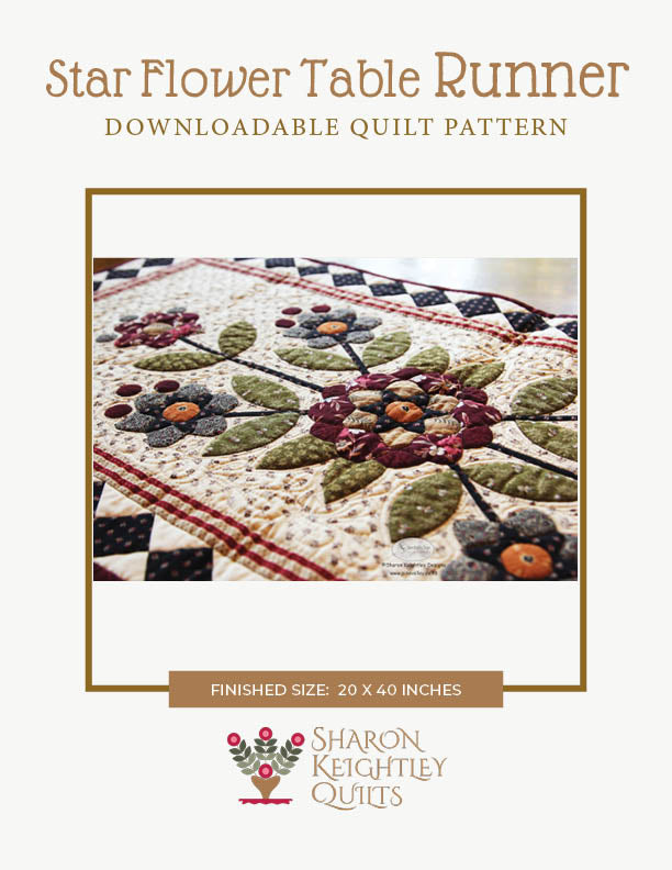 Star Flower Table Runner - Sharon Keightley Quilts