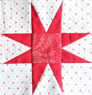 Simply Red Quilt BOM Block Three - Pine Valley Quilts