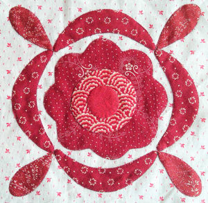 Simply Red Quilt Pattern BOM Block Twelve - Pine Valley Quilts