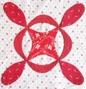 Simply Red Quilt BOM Block Two - Pine Valley Quilts