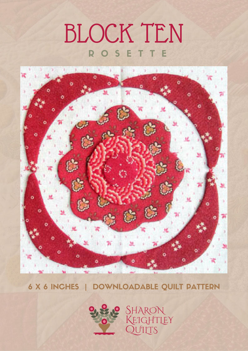 Simply Red Quilt Pattern BOM  Block Ten - Pine Valley Quilts