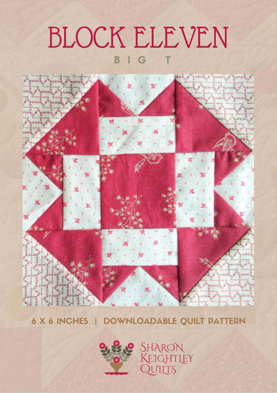 Simply Red Quilt Pattern BOM  Block Eleven - Pine Valley Quilts