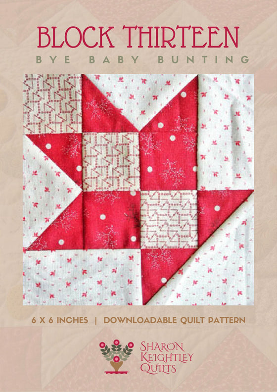 Simply Red Quilt Pattern BOM  Block Thirteen - Pine Valley Quilts