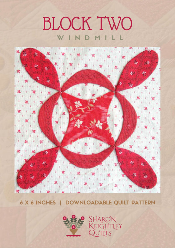 Simply Red Quilt BOM Block Two - Pine Valley Quilts