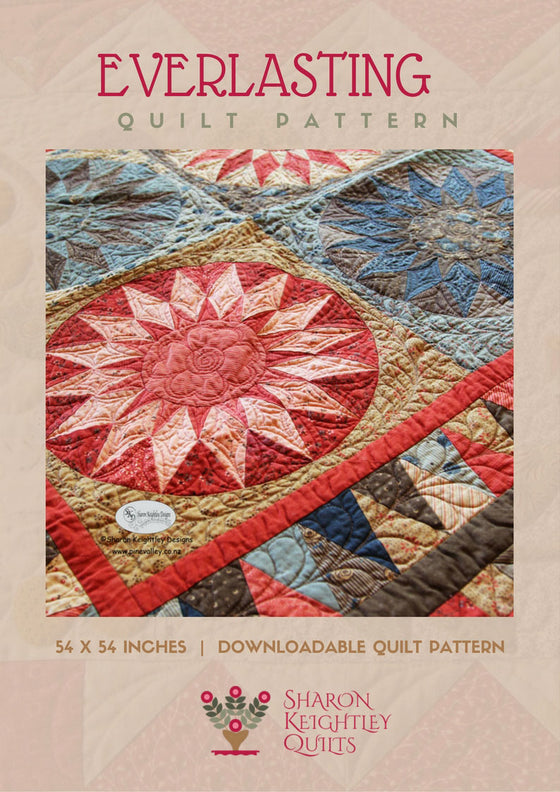 Everlasting Sunburst Quilt Pattern - Pine Valley Quilts