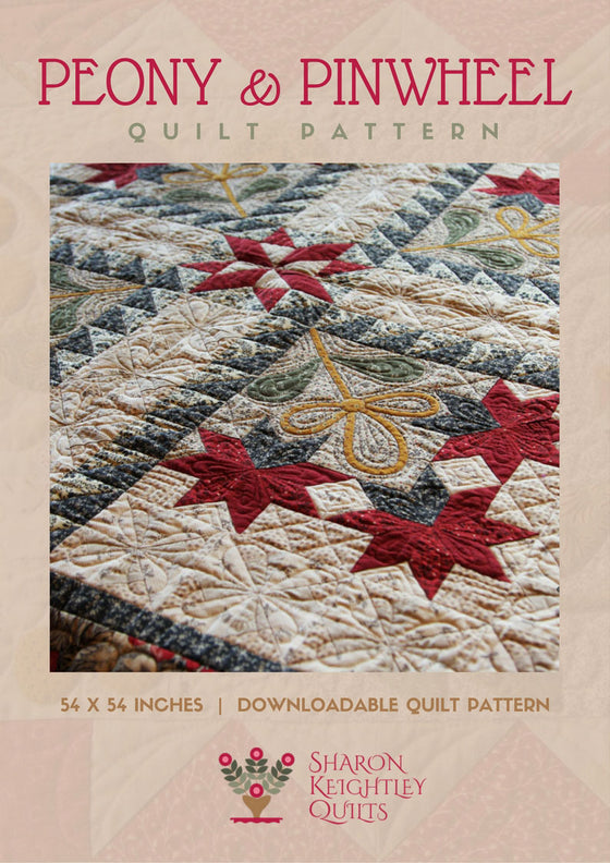 Peonies and Pinwheels Quilt Pattern - Pine Valley Quilts