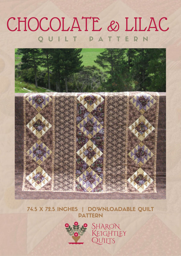 Chocolate and Lilac Quilt Pattern | Sharon Keightley Quilts