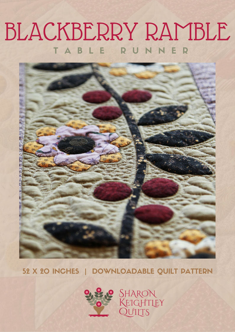 Blackberry Ramble Table Runner Pattern - Pine Valley Quilts